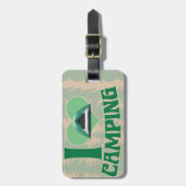 Étiquette À Bagage I Heart Camping Fun Tent Cartoon Art (Devant Vertical)