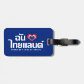 Étiquette À Bagage I Heart (Love) Thaïlande ♥ Langage thaï Script (Dos horizontal)
