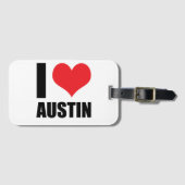 Étiquette À Bagage I Love Austin (Devant Horizontal)