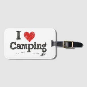 Étiquette À Bagage I Love Camping