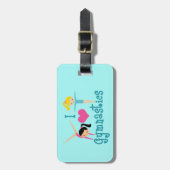 Étiquette À Bagage I Love Gymnastique (Devant Vertical)