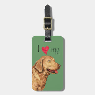 Étiquette À Bagage I Love my Chesapeake Bay Retriever