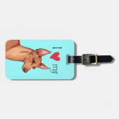 Étiquette À Bagage I Love my Cirneco dell'Etna (Devant horizontal)