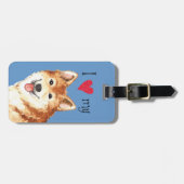 Étiquette À Bagage I Love my Icelandic Sheepdog (Devant horizontal)