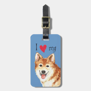 Étiquette À Bagage I Love my Icelandic Sheepdog
