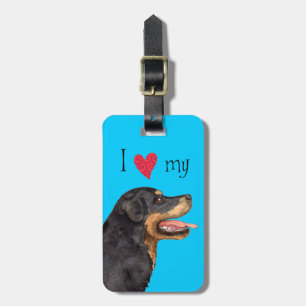 Étiquette À Bagage I Love my Rottweiler