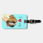 Étiquette À Bagage I Love my St. Bernard (Devant horizontal)