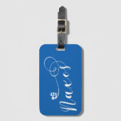 Étiquette À Bagage I Love Naxos, Drapeau Grec (Devant Vertical)