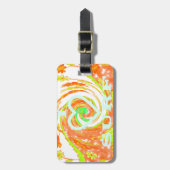 Étiquette À Bagage I Love Surf : Belle Florale avec Cool Texte Art (Devant Vertical)