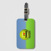 Étiquette À Bagage I Love Tennis (Devant Vertical)