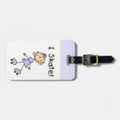 Étiquette À Bagage I Patinage - Patinage à rouleaux pour filles (Devant horizontal)