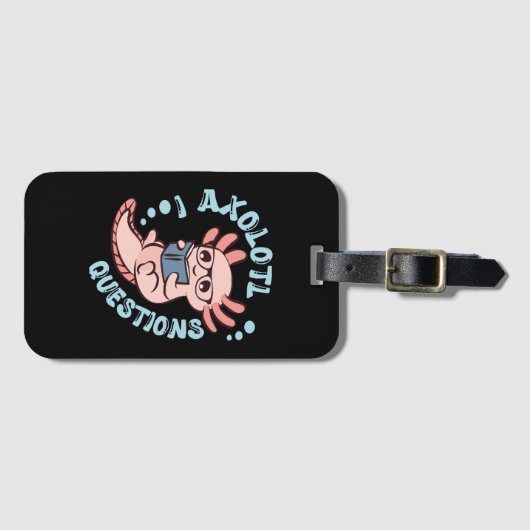 Étiquette À Bagage I Questions Axolotl (Devant Horizontal)
