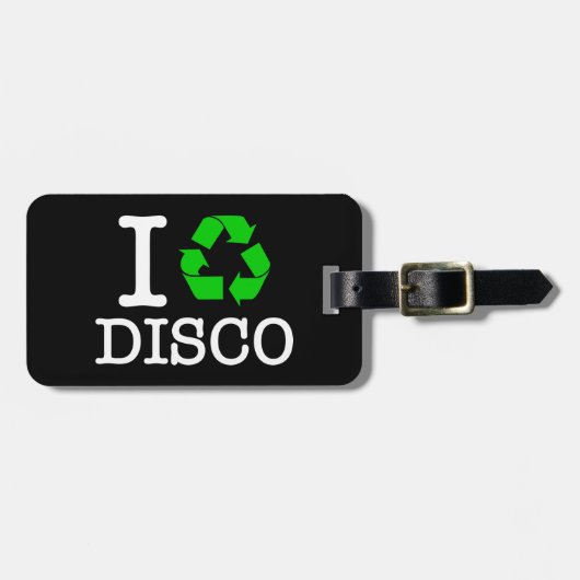 Étiquette À Bagage I Recycle Disco (Devant horizontal)