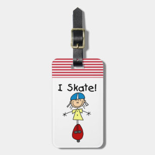Étiquette À Bagage I Skate Skateboard Girl
