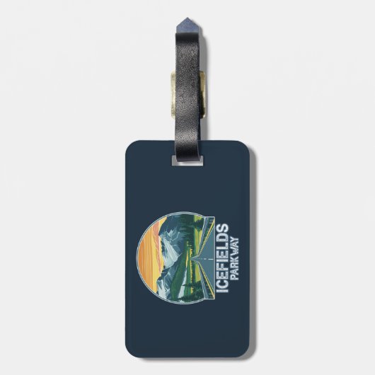 Étiquette À Bagage Icefields Parcours Alberta Canada Vista (Dos Vertical)