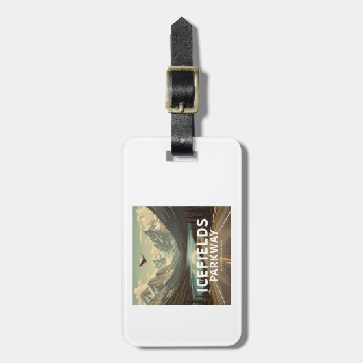 Étiquette À Bagage Icefields Parkway Alberta Canada Eagle (Devant Vertical)