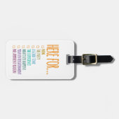 Étiquette À Bagage Ici pour l'instant (Devant horizontal)