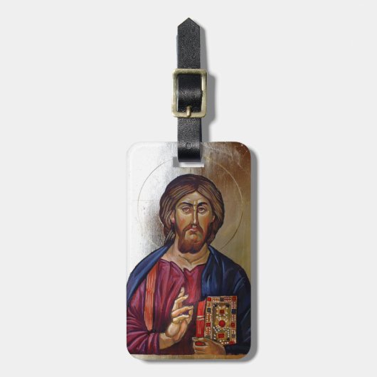 Étiquette À Bagage Icône bizantine du Christ Pantocrator (Devant Vertical)