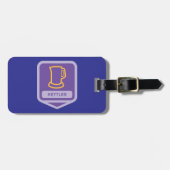 Étiquette À Bagage Icône de bouilloires violettes et jaunes modernes (Devant horizontal)