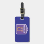 Étiquette À Bagage Icône de bouilloires violettes et jaunes modernes (Devant Vertical)