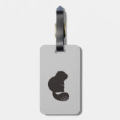 Étiquette À Bagage Icône de castor, rongeur nocturne (Dos Vertical)