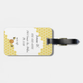 Étiquette À Bagage Icône de miel des petites abeilles (Dos horizontal)