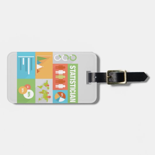 Étiquette À Bagage Icône de statisticien professionnel de conception  (Devant horizontal)