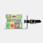 Étiquette À Bagage Icone diététique professionnelle Conçu (Devant horizontal)