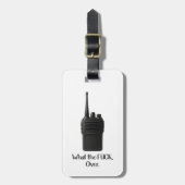 Étiquette À Bagage Icône Fu*k Sur L'Icône Drôle Walkie Talkie (Devant Vertical)