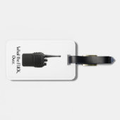 Étiquette À Bagage Icône Fu*k Sur L'Icône Drôle Walkie Talkie (Dos horizontal)