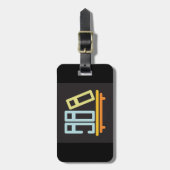 Étiquette À Bagage Icône graphique minimaliste de bibliothèque (Devant Vertical)