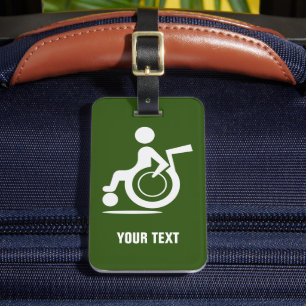 Étiquette À Bagage Icône handicapés en fauteuil roulant voyage person