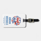 Étiquette À Bagage Icônes de Houston le Texas (Devant horizontal)