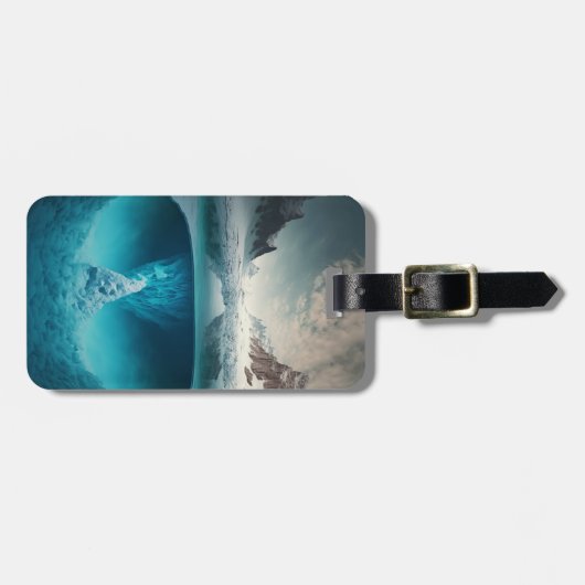 Étiquette À Bagage Icy Mountain View (Devant horizontal)