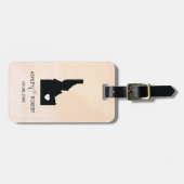 Étiquette À Bagage Idaho Map Mariage bagage balise, nom du couple (Devant horizontal)