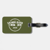 Étiquette À Bagage Idaho, rivière saumon (Dos horizontal)