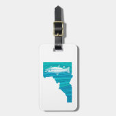 Étiquette À Bagage Idaho Wave Fishing (Devant Vertical)