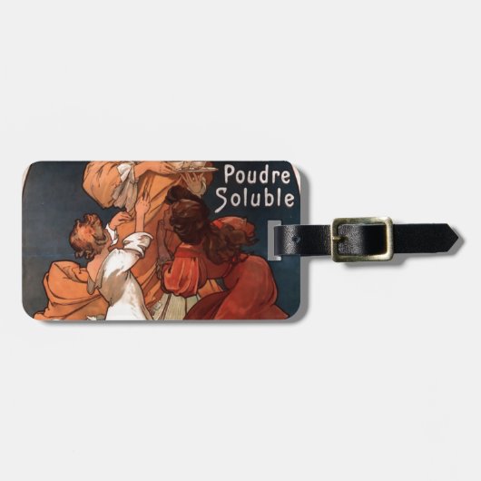 Étiquette À Bagage Idéal de Chocolat par Alphonse Mucha (Devant horizontal)