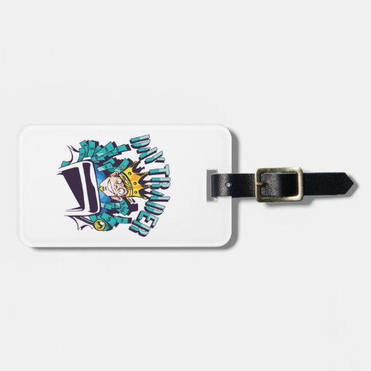 Étiquette À Bagage Idée cadeau du jour du commerçant (Devant horizontal)