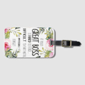 Étiquette À Bagage Idée cadeau pour l'appréciation du patron merci de (Devant Horizontal)