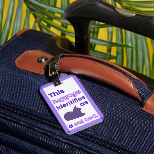 Étiquette À Bagage Identifiants comme un lit de chat violet A humour (Insitu Rectoal 1)