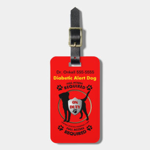 Étiquette À Bagage Identification de chien personnalisée par alerte