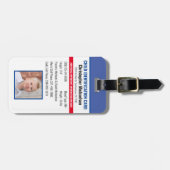 Étiquette À Bagage Identification de l'identité de l'enfant Allergie (Devant horizontal)