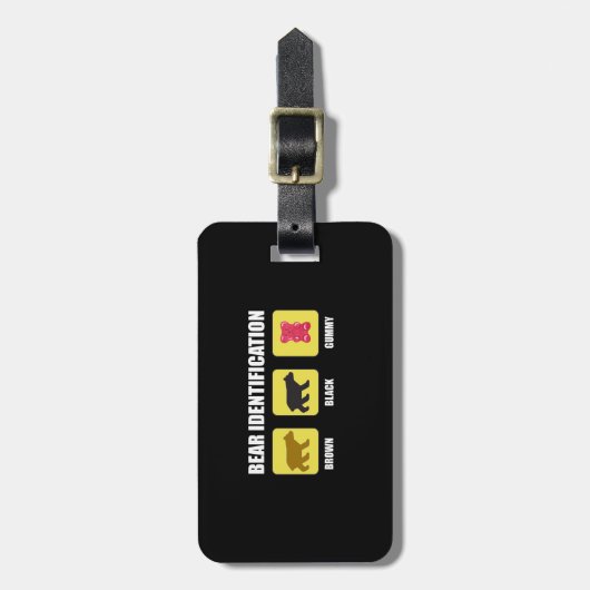 Étiquette À Bagage Identification de l'ours Funny (Devant Vertical)
