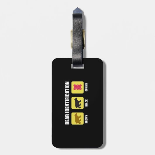 Étiquette À Bagage Identification de l'ours Funny (Dos Vertical)
