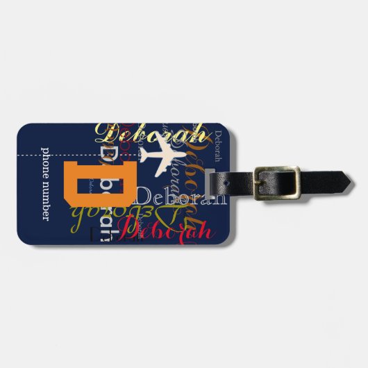 Étiquette À Bagage identification des bagages (Devant horizontal)