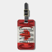 Étiquette À Bagage Identification du drapeau à deux tons du Canada (Devant Vertical)