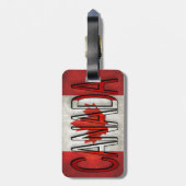 Étiquette À Bagage Identification du drapeau à deux tons du Canada (Dos Vertical)