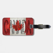 Étiquette À Bagage Identification du drapeau à deux tons du Canada (Dos horizontal)