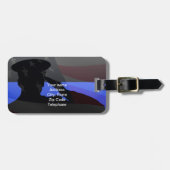Étiquette À Bagage Identification mince de bagage de Blue Line (Devant horizontal)